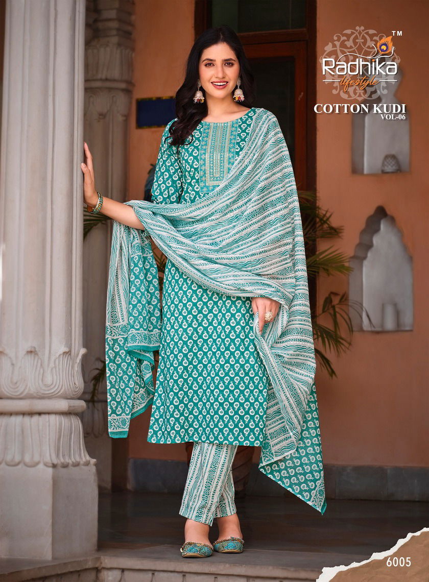 Cotton Kudi Vol 6 By Radhika Readymade Cotton Suits Catalog